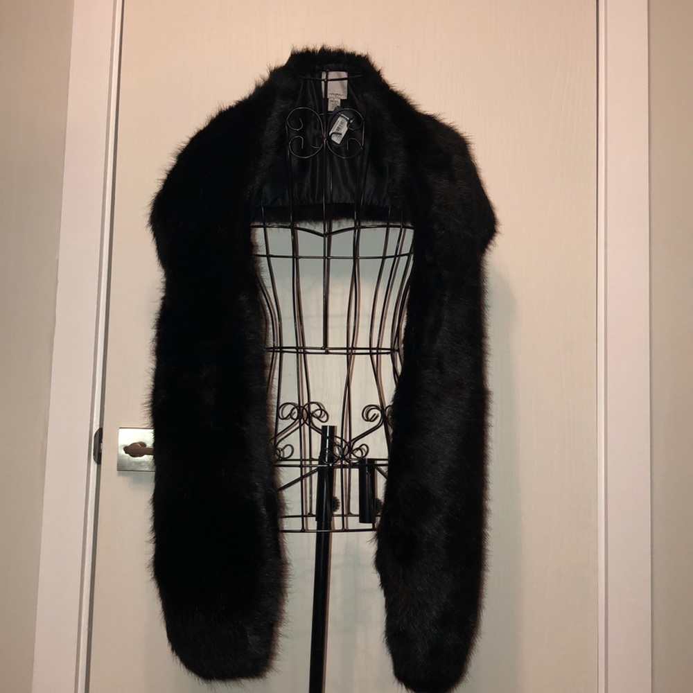 Faux fur shawl